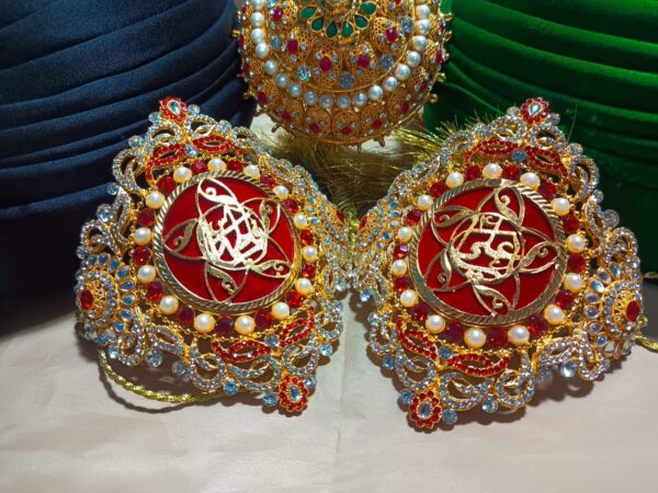 Imam Zamin Ya Ali Ya Fatima Pearls and Zircons Red - Image 5